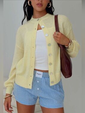 NWT - Princess Polly “Sunbeam” Cardigan in Butter Yellow